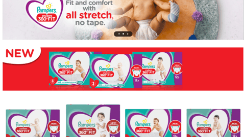 Walmart Pampers Cruisers 360 Fit Showcase